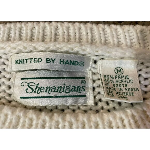 Vintage Shenanigans Sweater Womens M Used Knitted by Hand - Picture 9 of 16